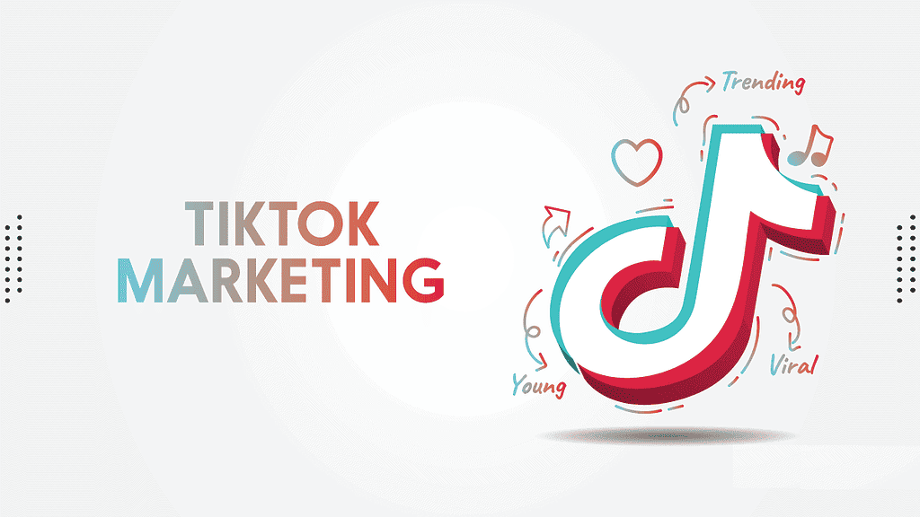 TikTok Marketing strategies depicted with illustrated symbols