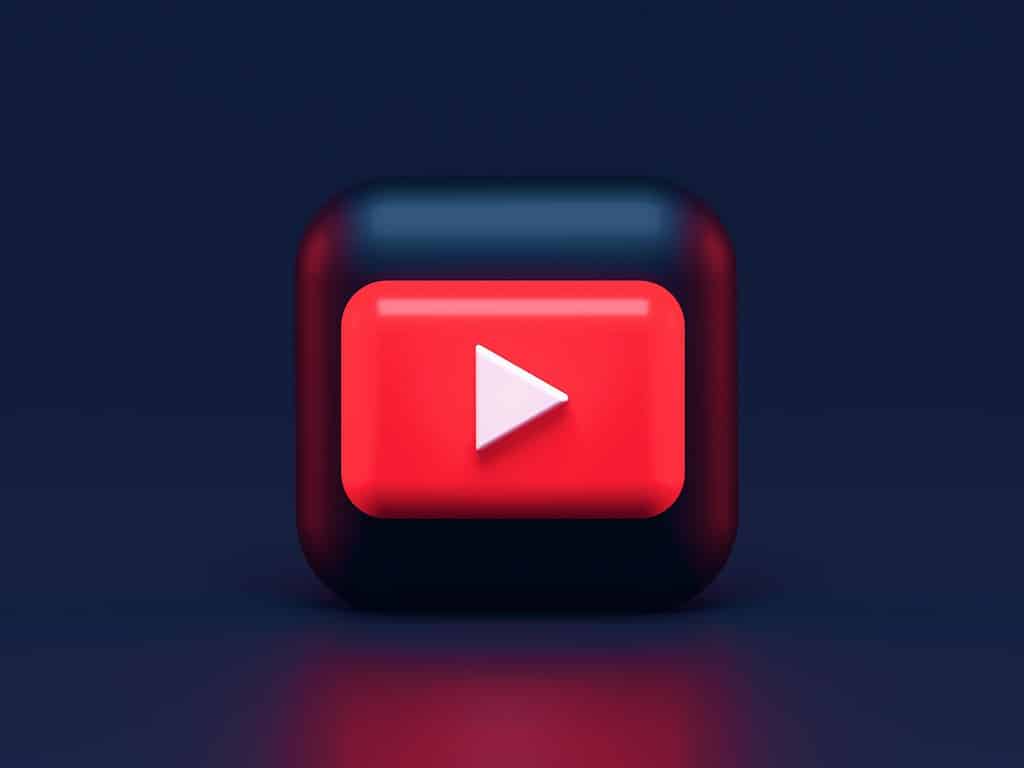 YouTube logo, signifying the platform's vast audience for video content, making it an essential tool for businesses creating video content.